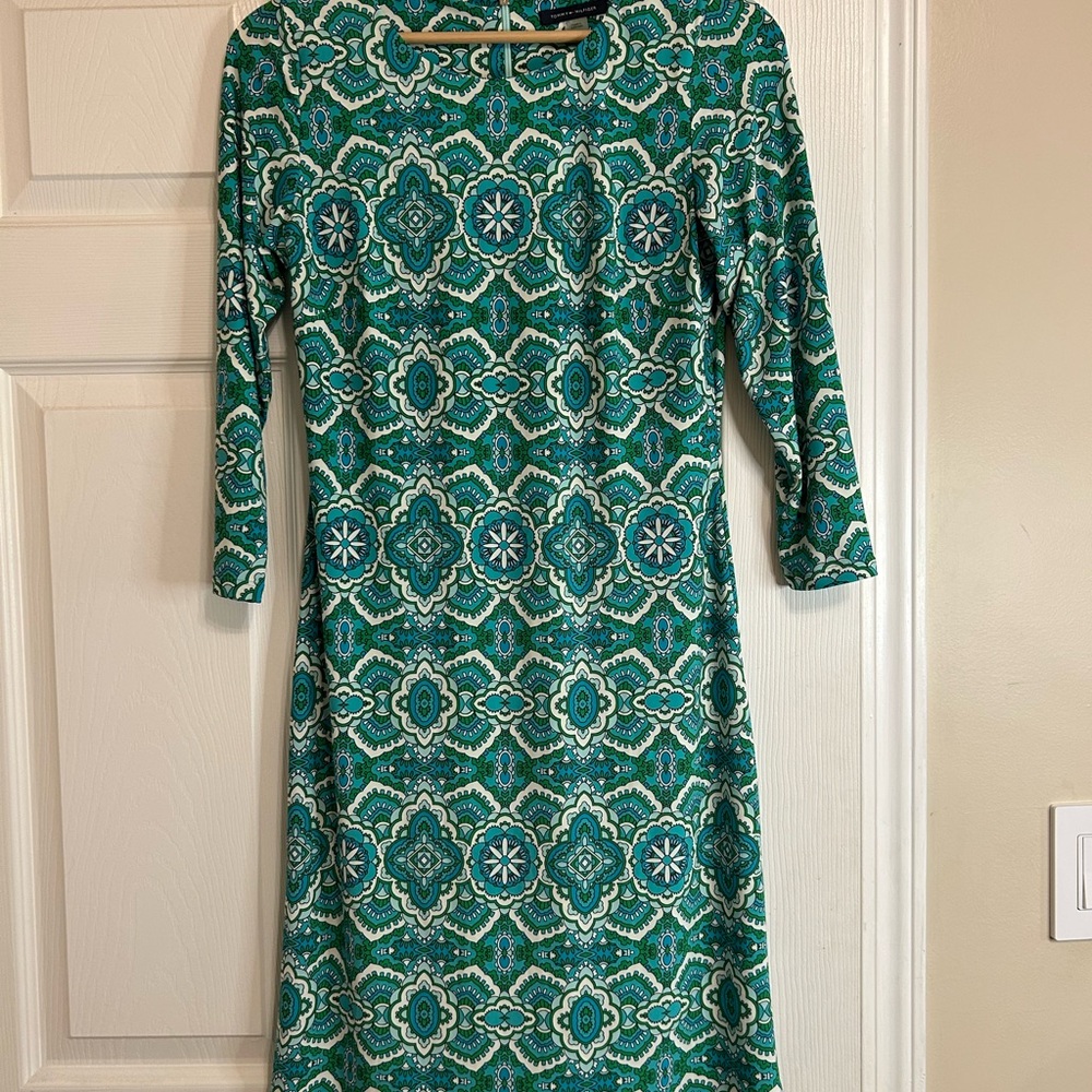 Tommy Hilfiger Green Patterned Dress